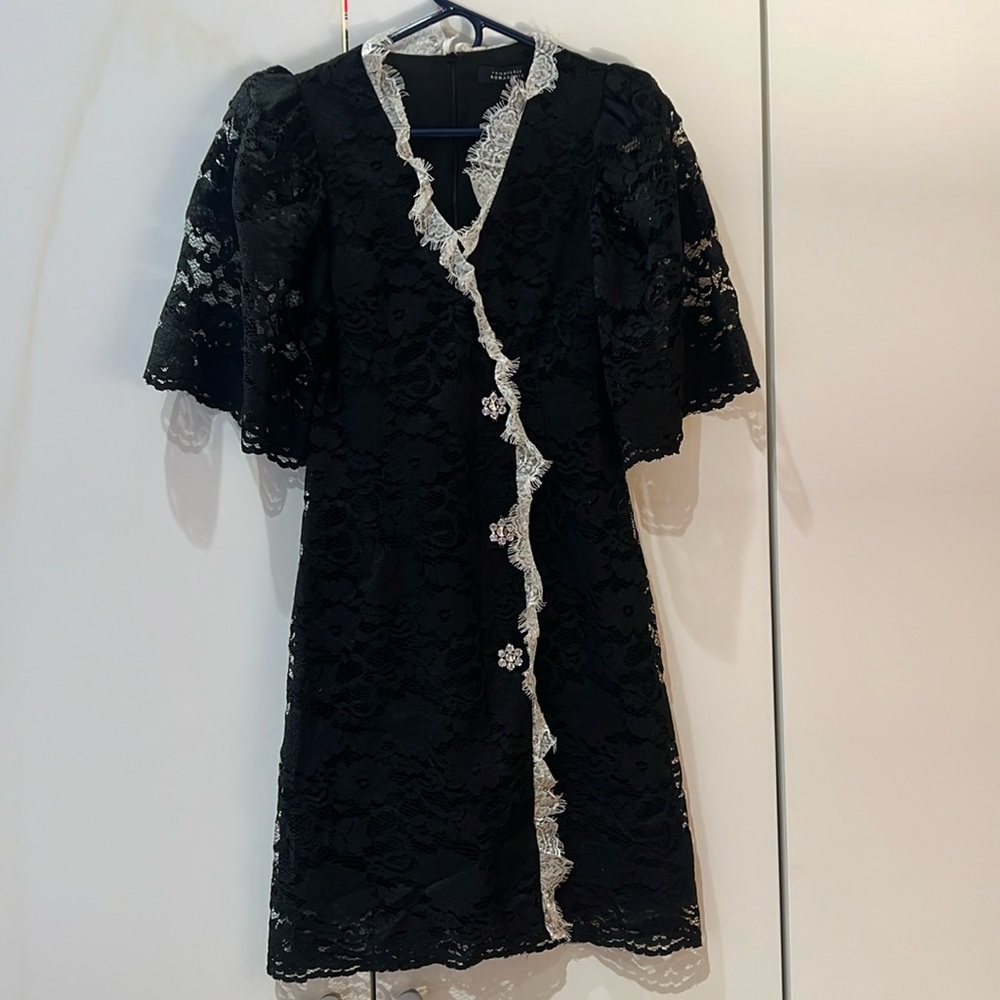 Romanchic black lace dress, size x-small